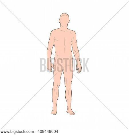 Standing Man, Human, Silhuette, No-one, White Background