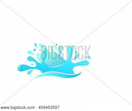Water Splash Logo Icon Illustration Design