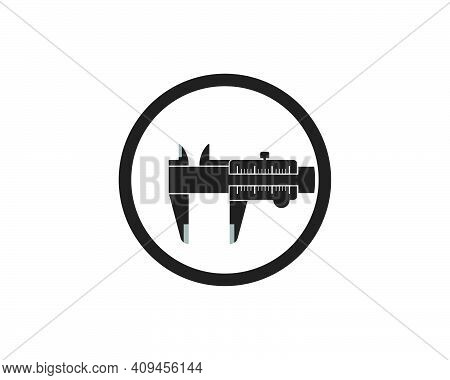 Caliper Logo Icon Vector Illustration Design