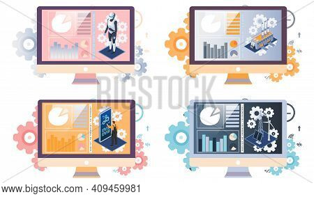 Industrial Internet Things. Technologies Attributes Of Technological Progress. Automation With Digit