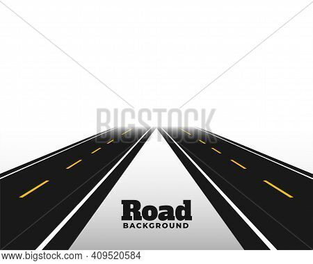 Asphat Road In Perspective Horizon Background Vector Design Illustration