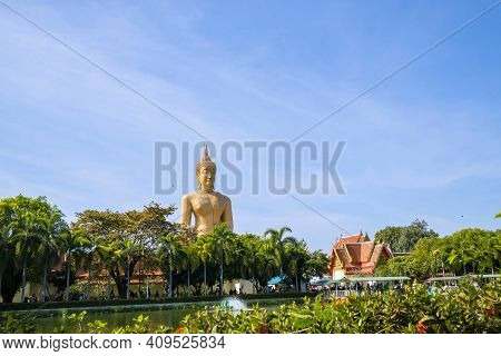 Wat Phikul Thongm Has A Beautiful Large Buddha Image And Is Also An Important Religious Attraction O