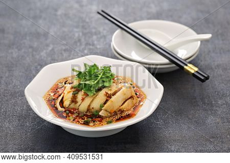 saliva chicken, mouth watering chicken, chinese sichuan cuisine