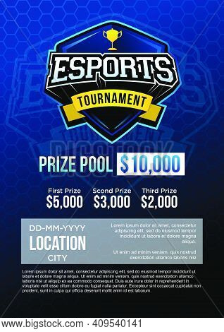 Esport Poster Match Template Modern Style Vector Illustration