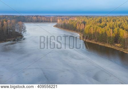 The Lagoon, An Artificial Water Reservoir Near The Village Of Klikow In Western Poland. It Was Creat