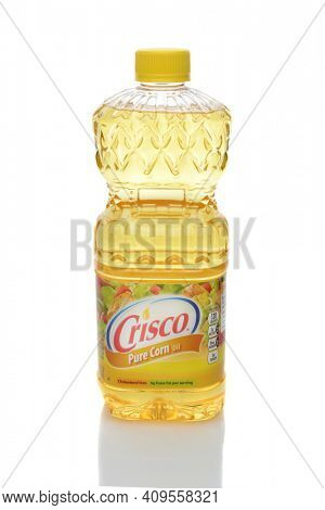 IRVINE, CA - DECEMBER 12, 2014: A bottle of Crisco Corn Oil. Crisco is a brand of shortening produced by The J.M. Smucker Company popular in the United States.