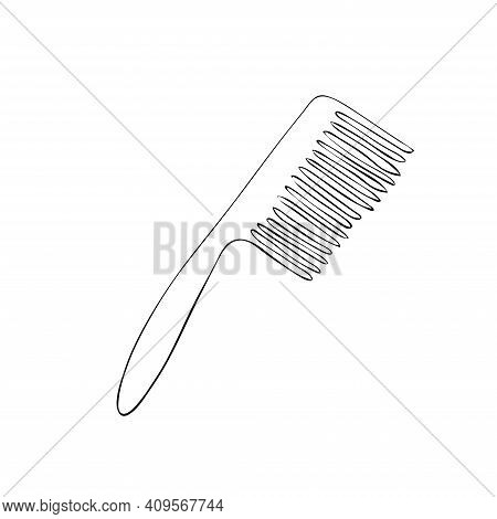 Comb Hair Care Vector Clip Art Contour
