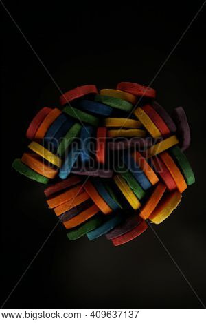 Wood Sucker Sticks Repurposed For Children's Colourful Building Sticks