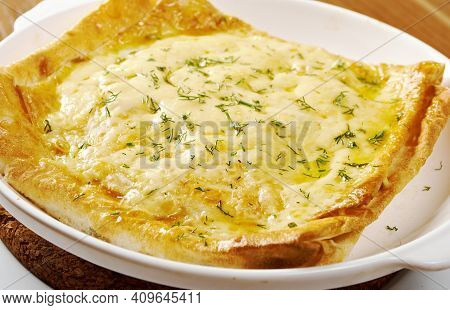 Baku-style Kyatacheese Pie .georgian Bread And Cheese Suluguni