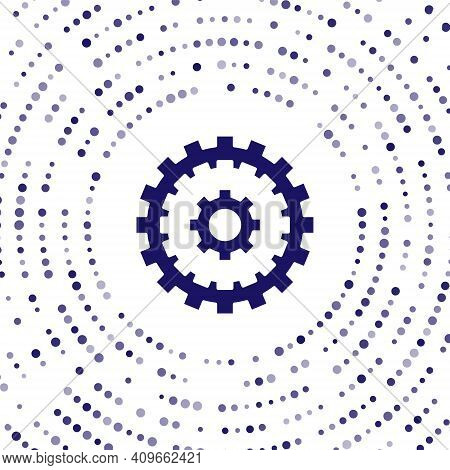 Blue Bicycle Cassette Mountain Bike Icon Isolated On White Background. Rear Bicycle Sprocket. Chainr
