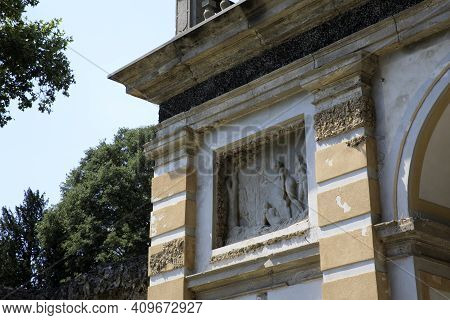 Lainate (mi), Italy - June 16, 2018: Villa Litta Borromeo Visconti Detail, Lainate, Milan, Lombardy,