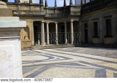 Lainate (mi), Italy - June 16, 2018: Villa Litta Borromeo Visconti Area, Lainate, Milan, Lombardy, I