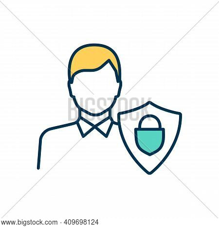 Protected Person Rgb Color Icon. Minor, Incapacitated Individuals. International Humanitarian Law. L