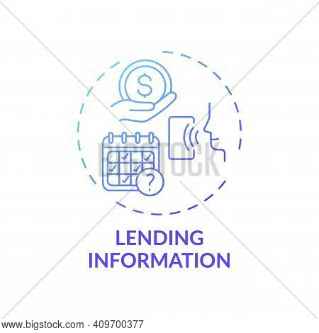Lending Information Concept Icon. Online Library Helpline Idea Thin Line Illustration. Finding Infor