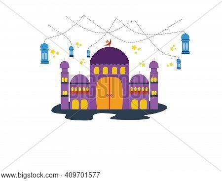 Mosques Are Places Of Worship For Muslims Throughout The World.the Concept Of The Vector Is That The