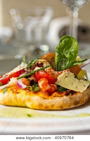 Seafood pizza