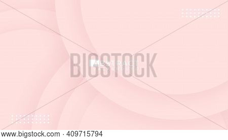 Abstract Background 3d With White Pink Smooth Colour Gradient, Shape With Shadow Isolated White Back