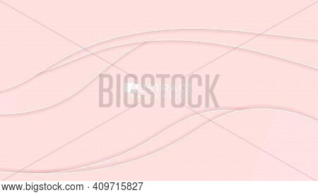Abstract Paper Cut Background With Pink Colour Vector Illustration
