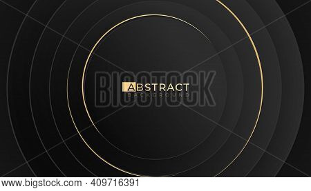 Abstract Background Circle 3d With Dark Smooth Colour Vector Illustration