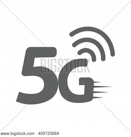 5g Vector Icon. Fifth Generation Wireless Internet Network Connection Information Technology Illustr