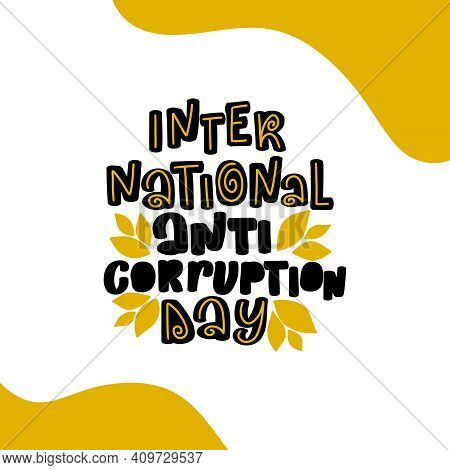 International Anticorruption Day Vector Stock Illustration Isolated