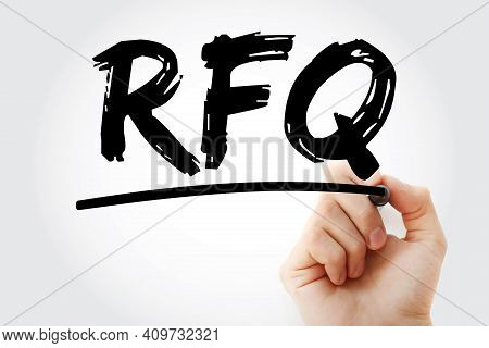 Rfq - Request For Quotation Acronym With Marker, Business Concept Background