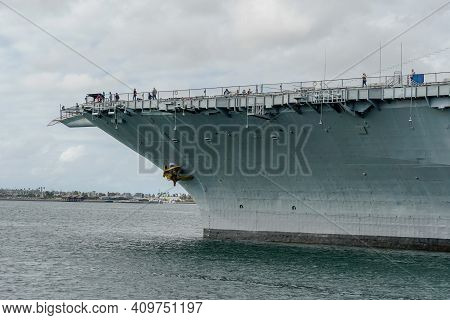Uss Midway Museum, Historical Naval Aircraft Carrier Museum In Downtown San Diego, California. Aircr