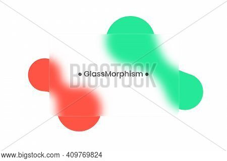Abstract Background. Transparent Frame In Glass Morphism Style