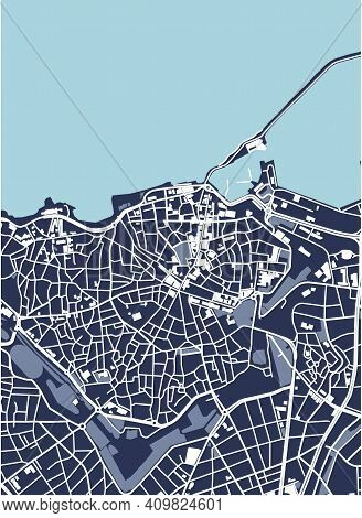 Map Of The City Of Heraklion, Crete, Greece