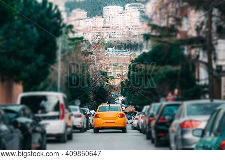 A Street In The Pendik District Of Istanbul. Narrow Road.