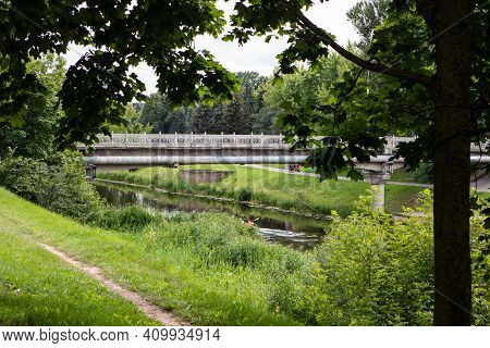Panevezys, Lithuania - July 23, 2017: Public Park Senvage Park In Panevezys City Center.