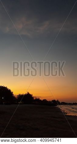 Sunset In The Shadow Beach Looks Perfect