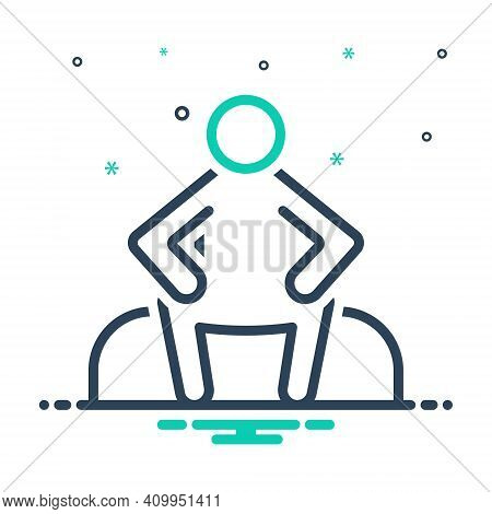 Mix Icon For Sit Sit-down Relax Chair Rest Alone  Lonely Single Unhappy Sitting