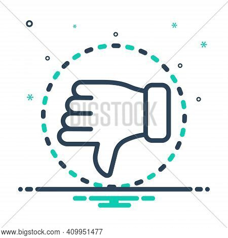 Mix Icon For Critic Hatred Hate Detest Detractor Reviewer Customer Review Dislike