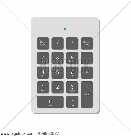Wireless Digital Keyboard For Computer Complete With Numbers, Function Keys And Power Indicator. A M