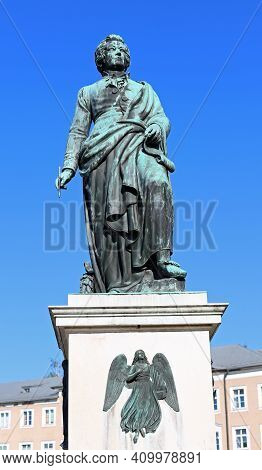 Statue Of Wolfgang Amadeus Mozart In Austria