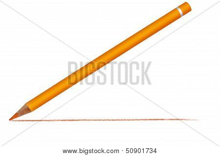 Crayon With Drawn Lign