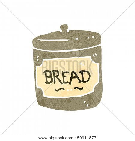 retro cartoon bread tin
