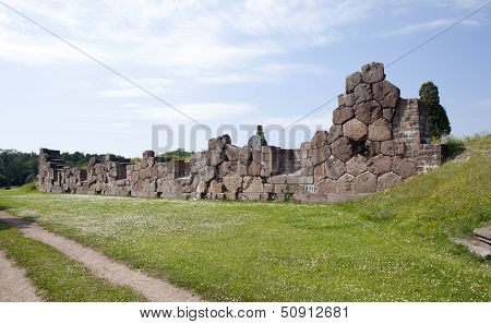 Bomarsund fortress in ruins.