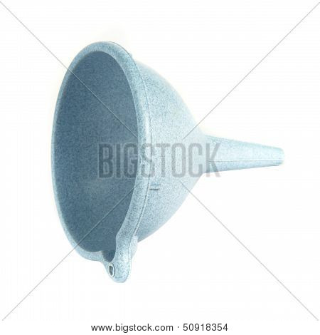 Single Blue Strainer Isolated On White Background