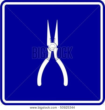 needle nose pliers open sign