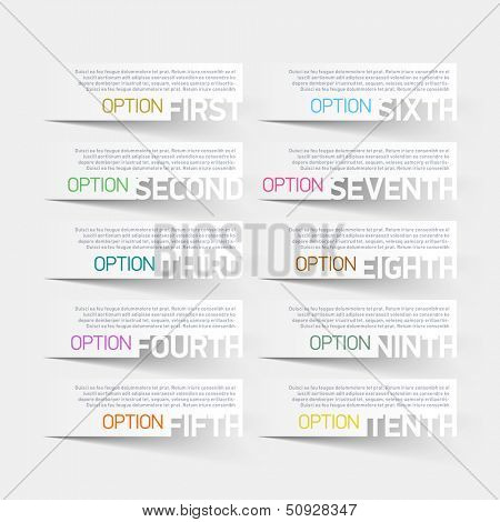 Abstract infographics options design template. Vector.