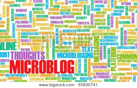 Microblog Tool for an Online Microblogger Concept