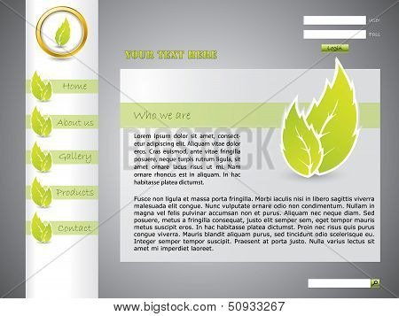 Ecological Website Template With Green Color