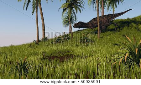 hunting majungasaurus