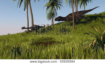 hunting majungasaurus