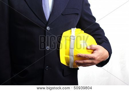 Engineer man show win concept