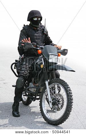 soldier in black