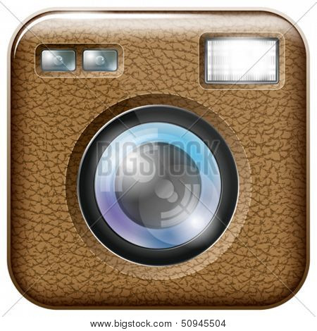 Vector camera lens app icon with blends and transparent. All layers well organized and easy to edit