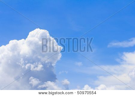 Clouds against a blue sky